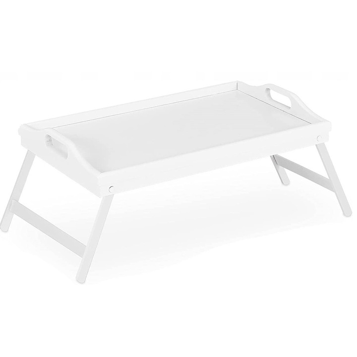 Tava Pliabila pentru Mic Dejun la Pat din Bambus Alb
