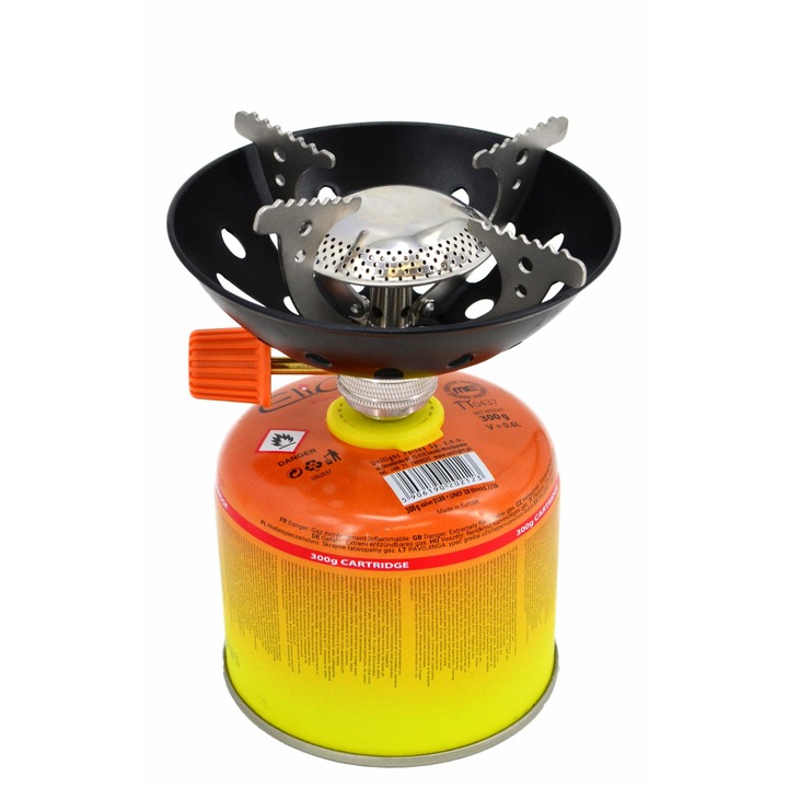 Arzator camping ELICO, cu protectie impotriva vantului, 3300W, 135mm, gaz 300g