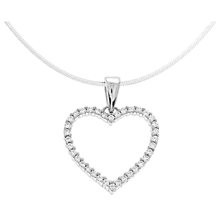 Colier dama, Siju, argint, 42 cm, argintiu, set cu cutie cadou