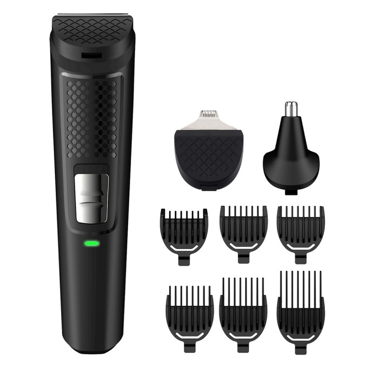 Masina de tuns electrica, 3W, design ergonomic, baterie de 600mAh, durata lunga de viata a bateriei, permite diverse coafuri, portabila, neagra