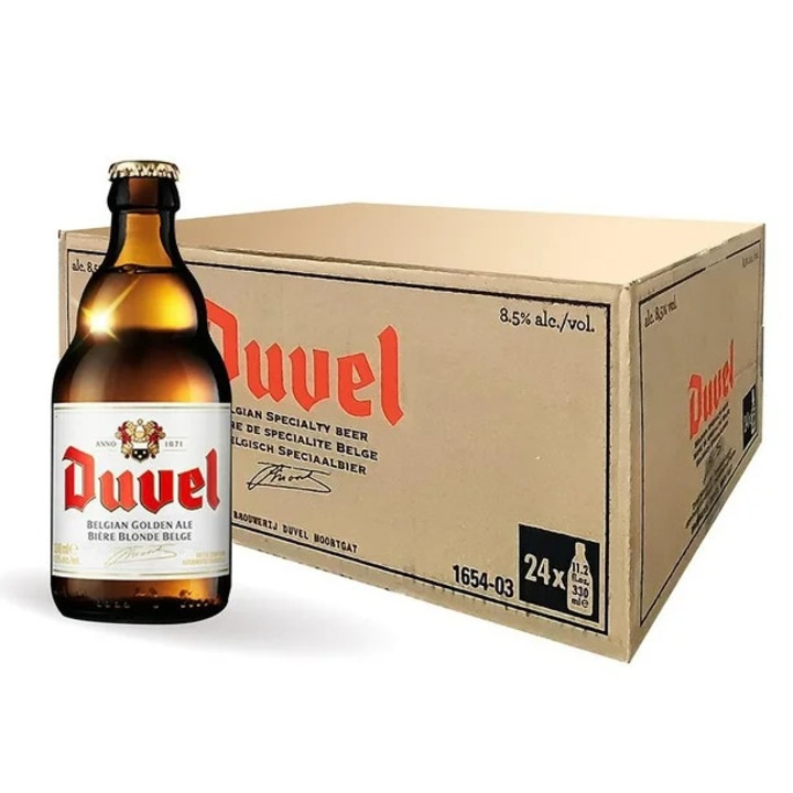 Пакет бира Duvel Magnum 24 бр, златист, 7.5 l