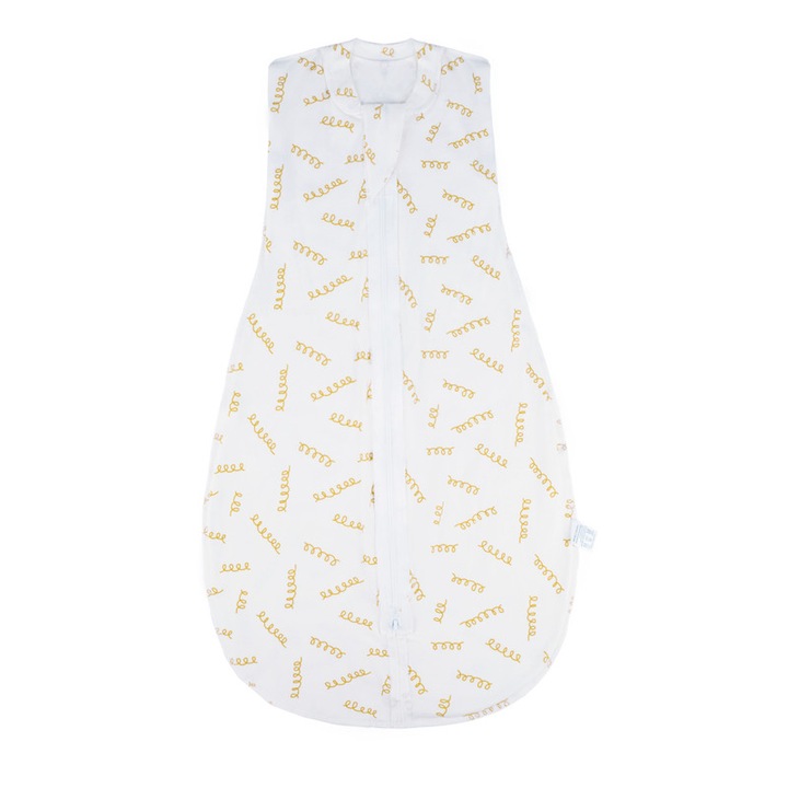 Miracle Baby Sac de dormit pentru bebelusi, Sac de infasat cu fermoar dublu pentru bebelusi unisex 0-3M, 0.5 tog, 95% bumbac, Simboluri