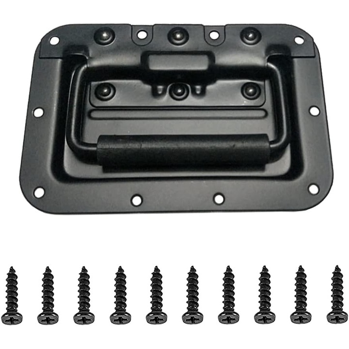 Maner pliabil negru, 162x107mm, 1 bucata, cu 10 suruburi