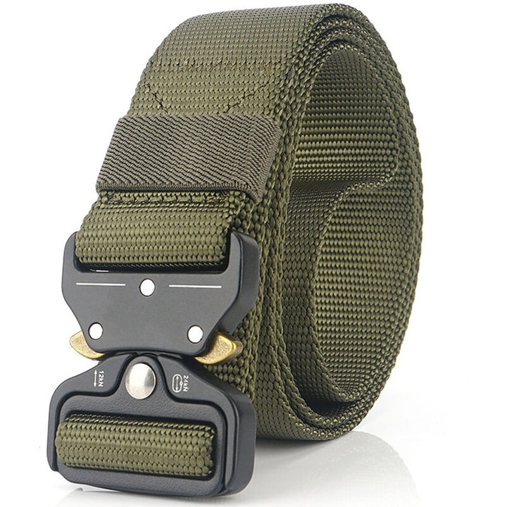 Férfi katonai zöld vászon öv
