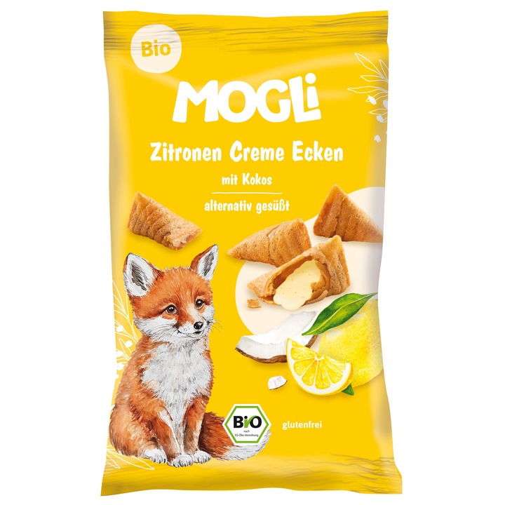 ECO Mini pernute crocante cu crema de cocos si lamaie, Mogli, 30 g