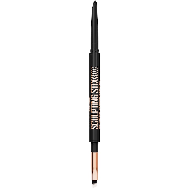Creion de ochi smokey cu doua capete Maybelline New York Sculpting Stix, 016, Black Blur, 0.7 g