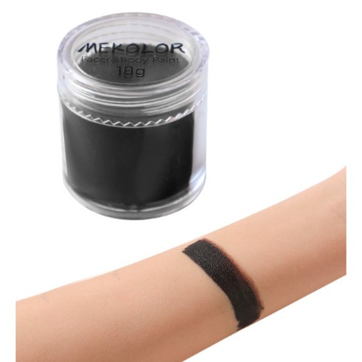 Arcfesték/Testfesték, Flippy, Olajbázisú, 10g, 2.8 x 3.1 cm, Fekete