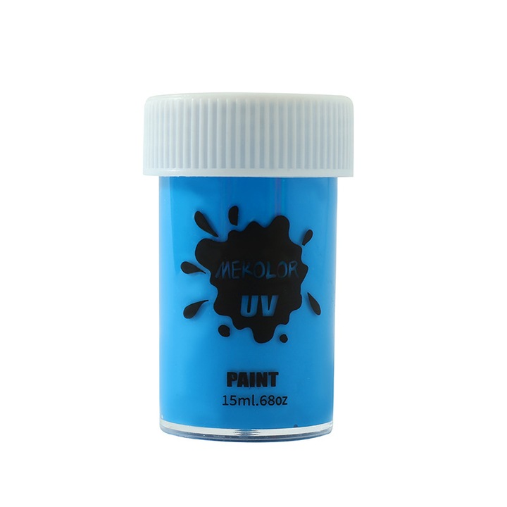Arcfesték és Testfesték, Flippy, UV Foszforeszkáló Pigmenttel, 15 ml, Kék