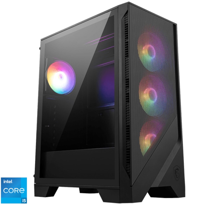 A+ rendszer asztali számítógép Intel® Core™ i5 14600K processzorral, akár 5,3 GHz-ig, 32 GB DDR5 memóriával, 1 TB SSD-vel, MSI GeForce RTX™ 5060 8 GB GDDR7 SHADOW 2X OC videokártya, No OS, Fekete