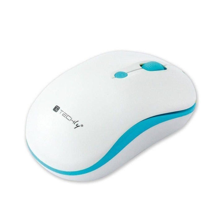 Mouse wireless TECHly 1600dpi alb-albastru