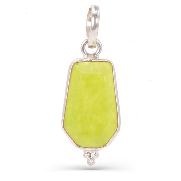 Pandantiv argint cu jad verde lime, 2,2g