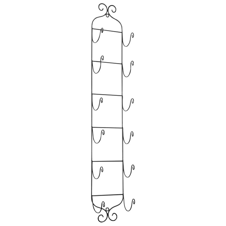 Falra szerelhető borállvány Hydrogen Fém Fekete