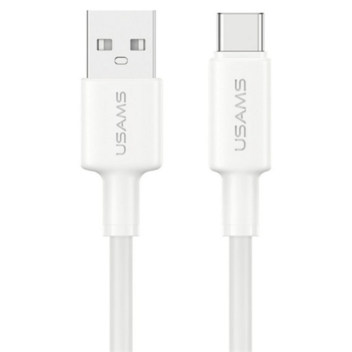 Usams u90 adatkábel, usb - type-c, 3a, gyorstöltő, 100cm, fehér