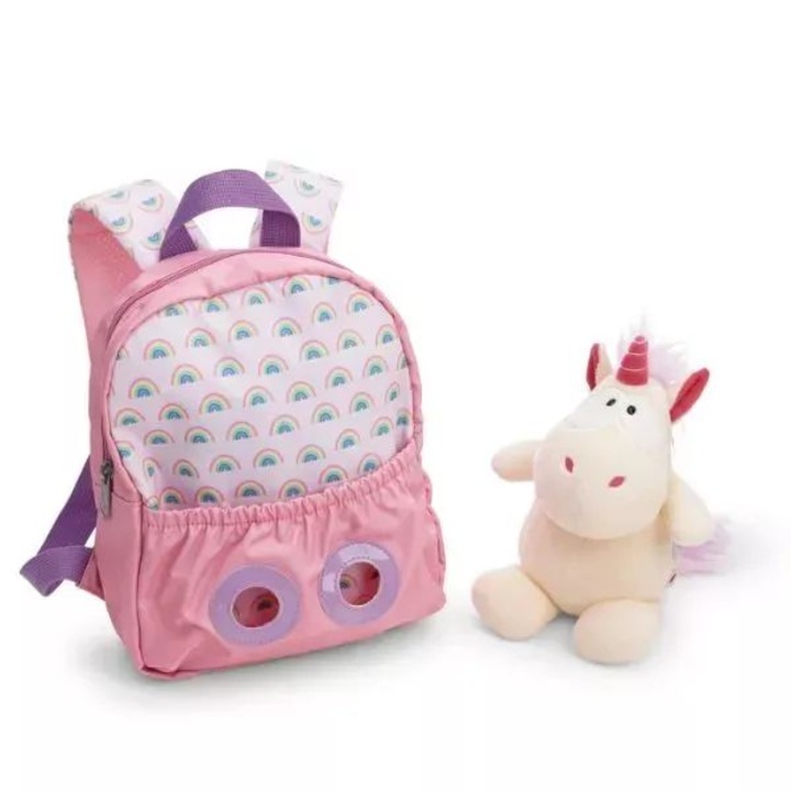 Nici: Rucsac unicorn cu pluș - roz, 25 cm