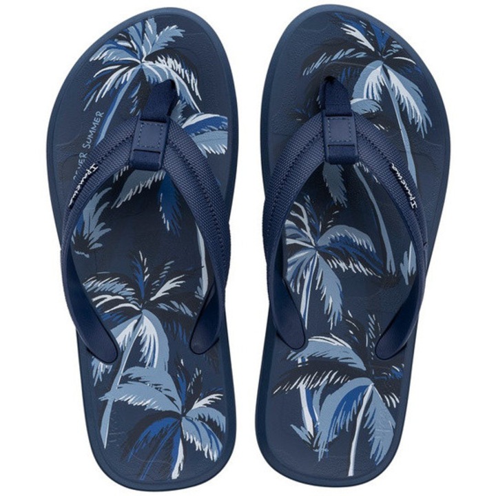 Slapi Ipanema Urban Graphics pentru barbati, la moda si confortabili pentru plaja, Bleumarin