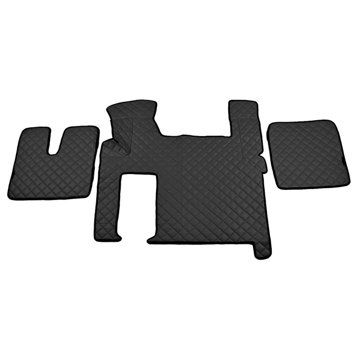 Covoraș din piele pentru MAN TGX, antiderapant, negru