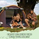 Cort camping automat, Bedee®, 2 persoane, 145x250x110cm, Impermeabil, se monteaza in cateva secunde, doua usi, cu plase de tantari, carlig interior practic, verde inchis/maro