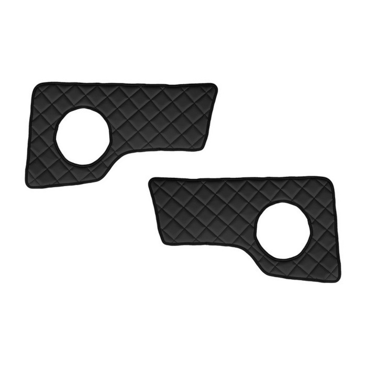 Covorașe din piele pentru Volvo FH2 / FH3, pentru ușă, negru, 2 bucăți