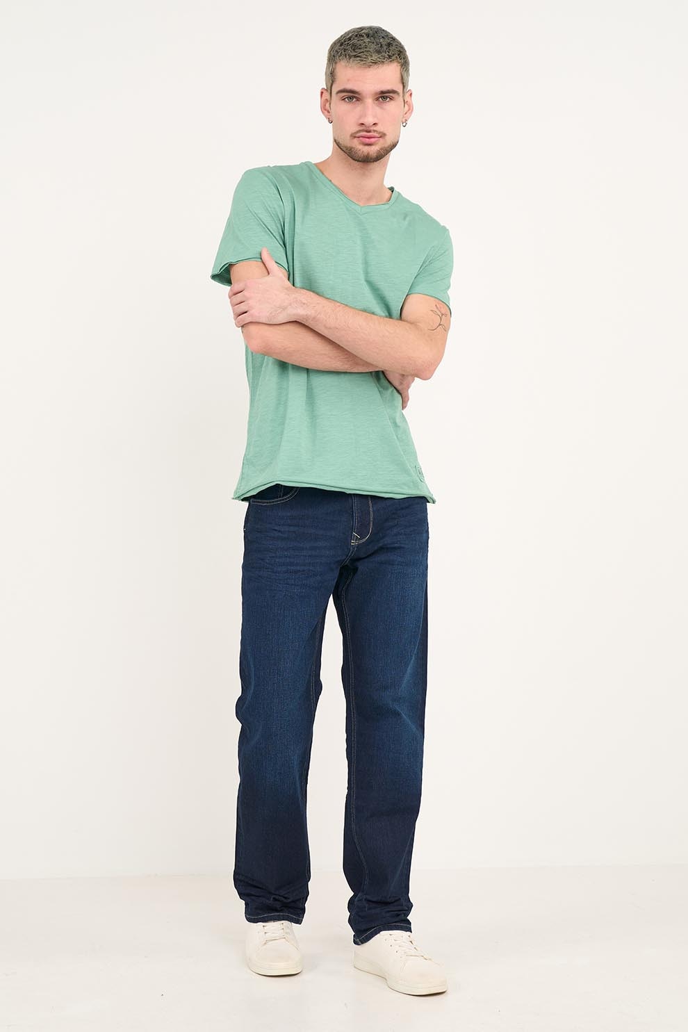 Lee Cooper, Blugi regular fit cu talie medie, Bleumarin, W31-L32