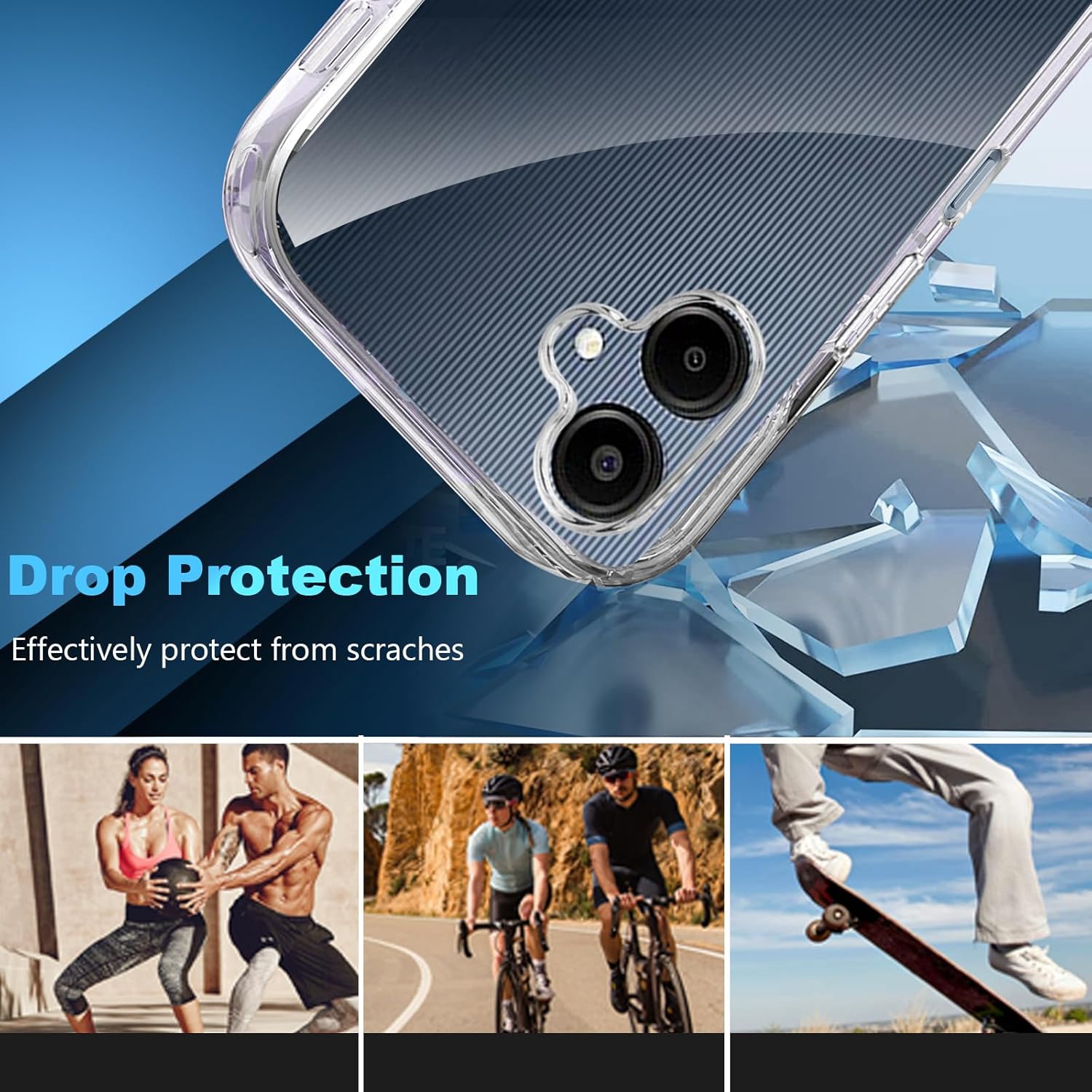 Husa 360 compatibila cu Samsung Galaxy A06 - V2 Transparent fata si spate