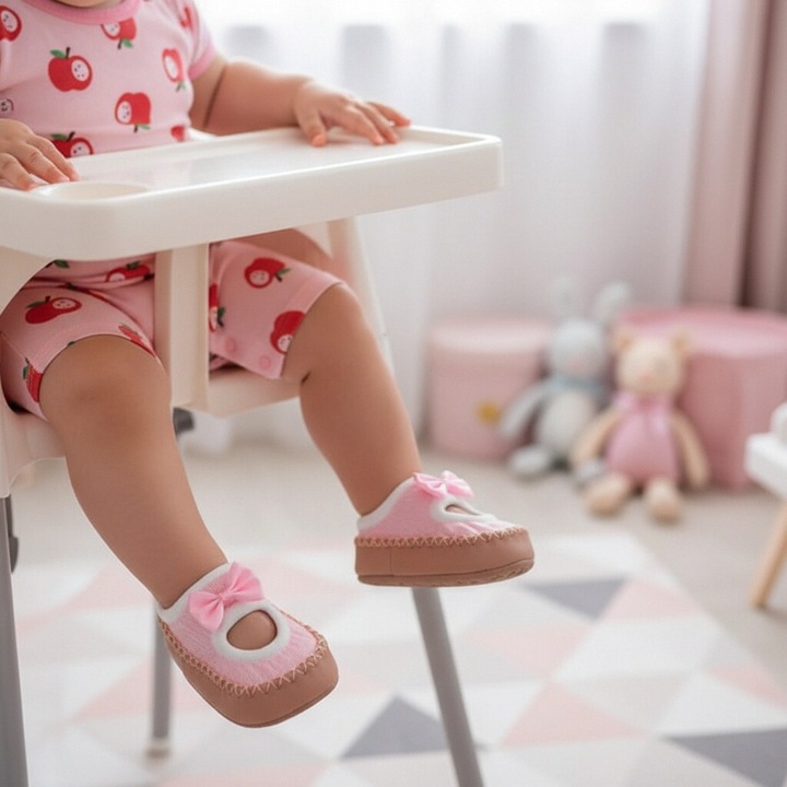 Botosei draguti pentru fete, material bumbac, PAP-1, roz, 14 CM