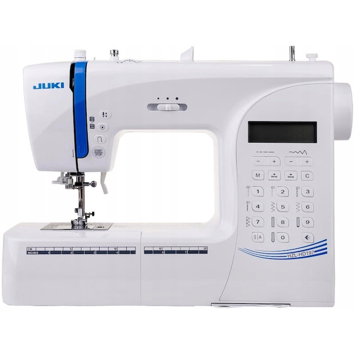 Masina de cusut Juki HZL-HD197, 197 programe, ecran LCD, carcasa rigida