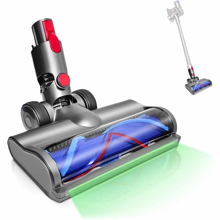 Perie de schimb cu functie de detectare a prafului Bedee, compatibila cu V7, V8, V10, V11, V15, pentru podele dure si covoare, 90x180cm
