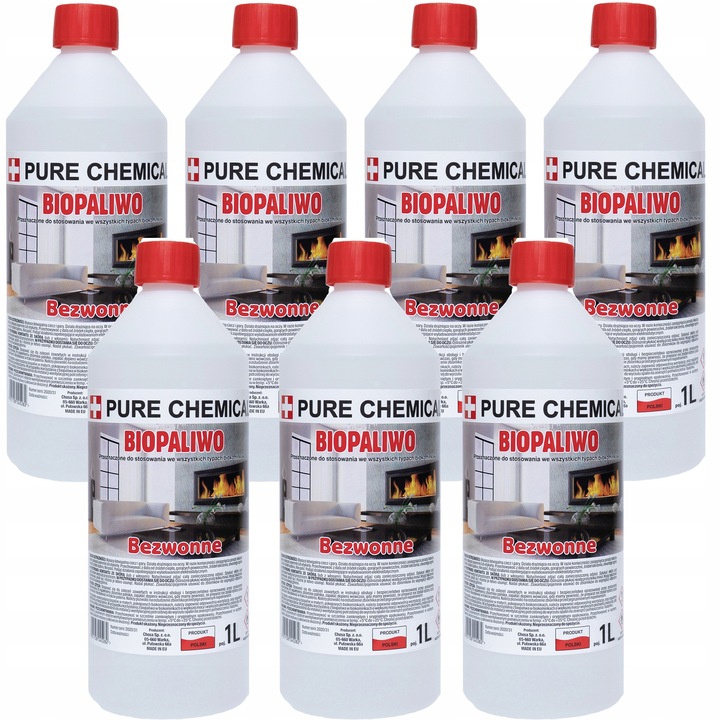 Bioetanol Biocombustibil bioseminee, Chosa, Pure Chemicals, Calitate inodora, Compozitie naturala, Bioseminee, Incalzire recreativa, Fara reziduuri, Set 7L (7x1L)