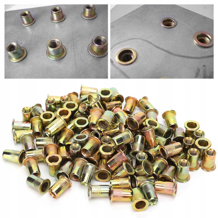 Set 200 Nituri M6 din Otel Carbon Zincate, Portabile, pentru Fixare