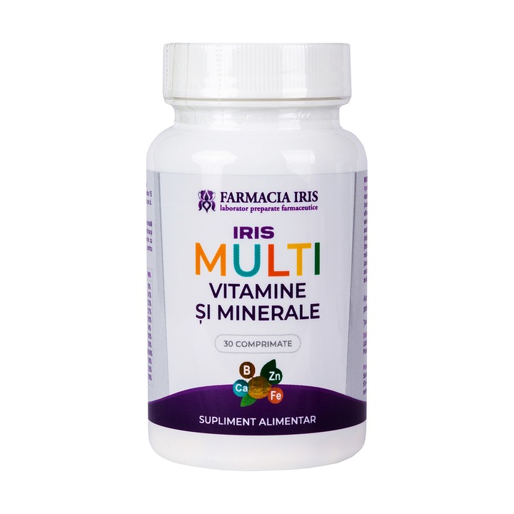 Supliment alimentar, Iris Multivitamine si Minerale, 30 comprimate