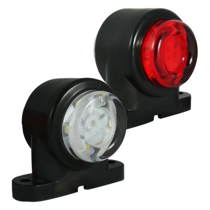 Set 2X Lampa Laterala LED, lumixauto, Rosu si Alb, 12v-24v, 5.5cm