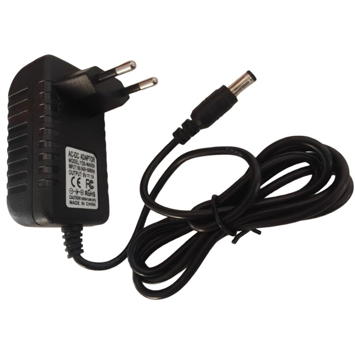 Sursă alimentare DC YDS-WA009, 9V, 1A, mufe 5.5x2.5mm, pentru camere și routere