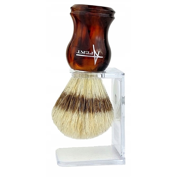 Pamatuf barbierit Apekt, par natural, dens, cu suport, 10.5cm - eMAG.ro