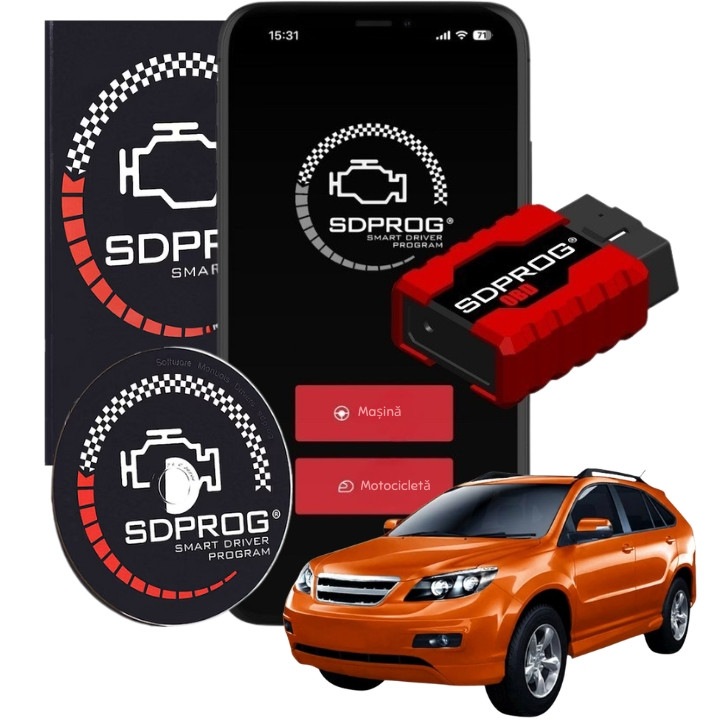 Interfata Diagnoza Auto pentru BYD SDProg OBD, Negru + Programul SDProg in limba romana