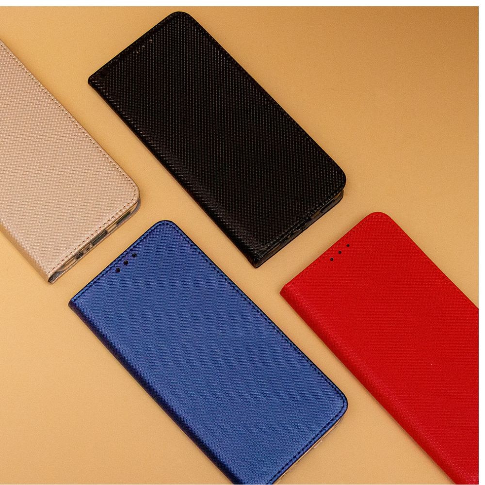 Husa carte Smart Stand, G-Tech, compatibila cu Samsung Galaxy A57, buzunar card, piele ecologica, Albastru Inchis