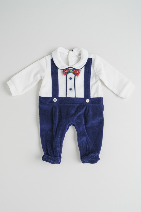 Original Marines, Salopeta cu botosei si model 2in1, Alb/Bleumarin