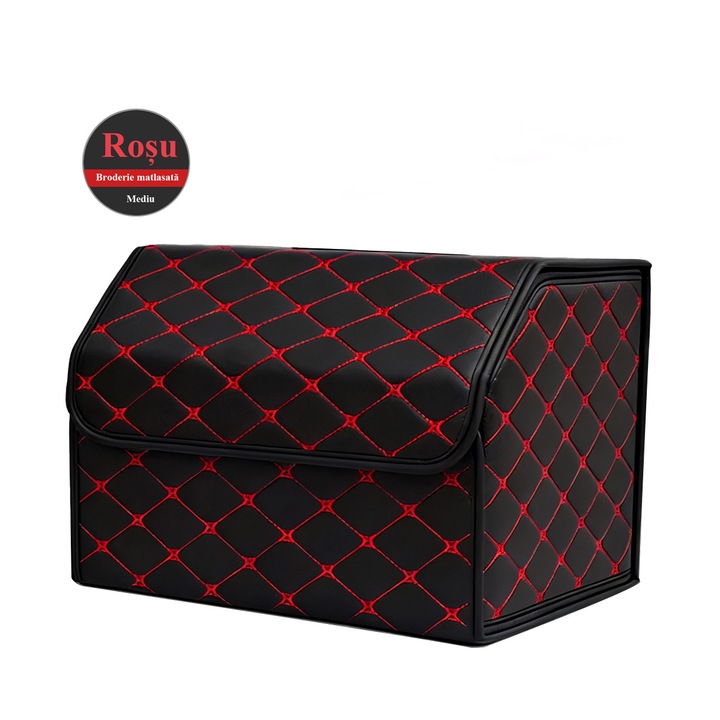 Organizator Portbagaj Auto Premium FooFoony Multifunctional, Pliabil, rezistent si usor de curatat, Inchidere Velcro, Accesorii Organizare Masina, Ideal pentru Camping, Excursii, Picnicuri, 55 x 30 x 30cm, Negru