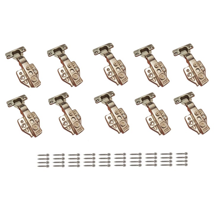 Balama cu amortizare Silent Pro, set 10 bucati, metal, clip-top, 3D, 35mm