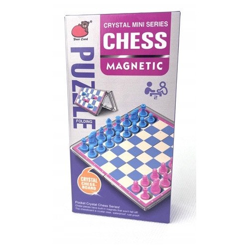 Set joc de șah compact magnetic Dromader 15x15cm, 32 piese