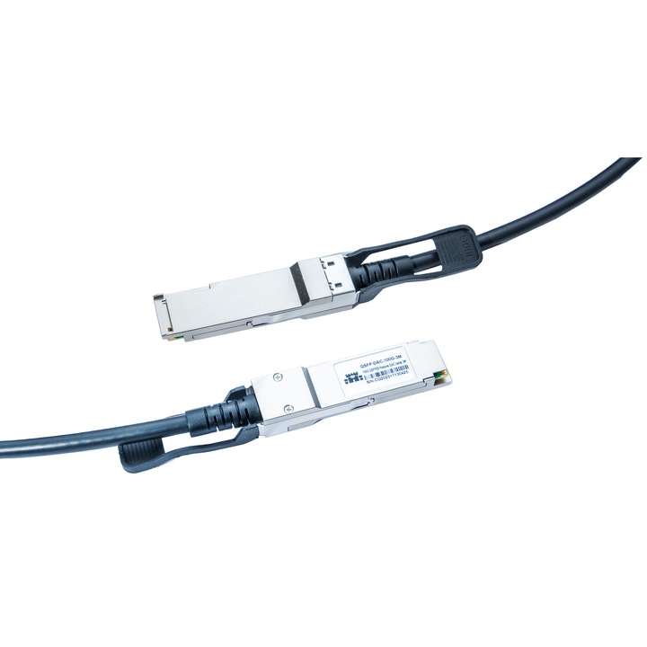 DAC кабел QSFP28 100G, пасивен, 3м, QSFP28–QSFP28