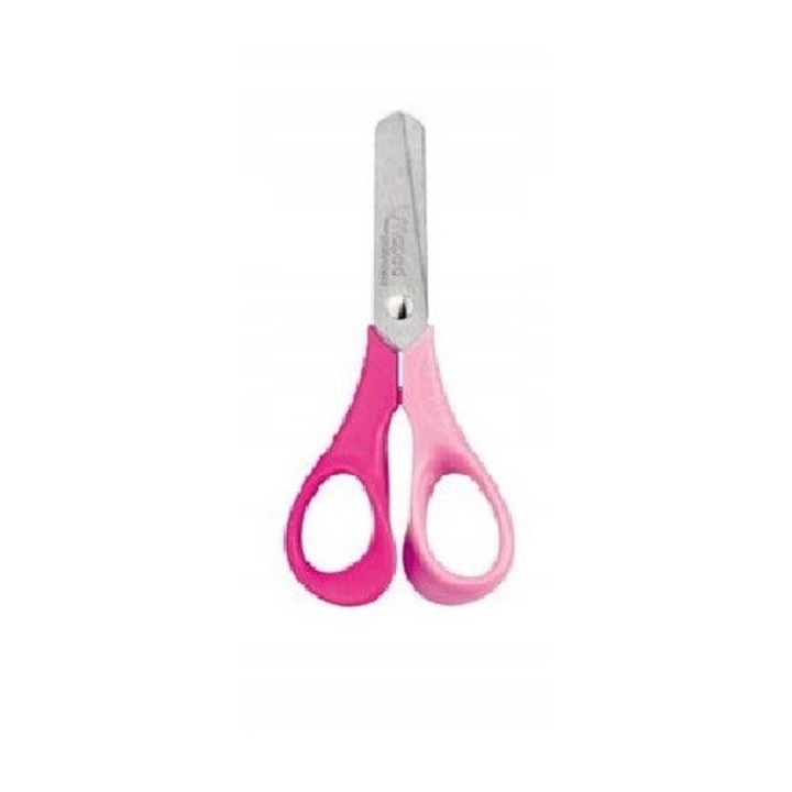 Foarfeca scolara Maped Vivo 3D 12cm roz, otel inoxidabil, design ergonomic