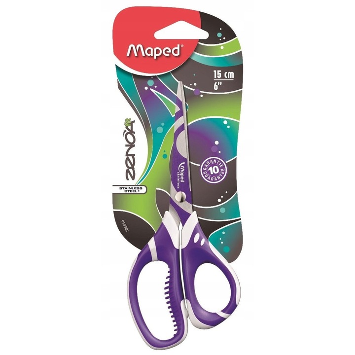 Foarfeca Scolara Maped Zenoa Fit 15 cm, Otel Inoxidabil