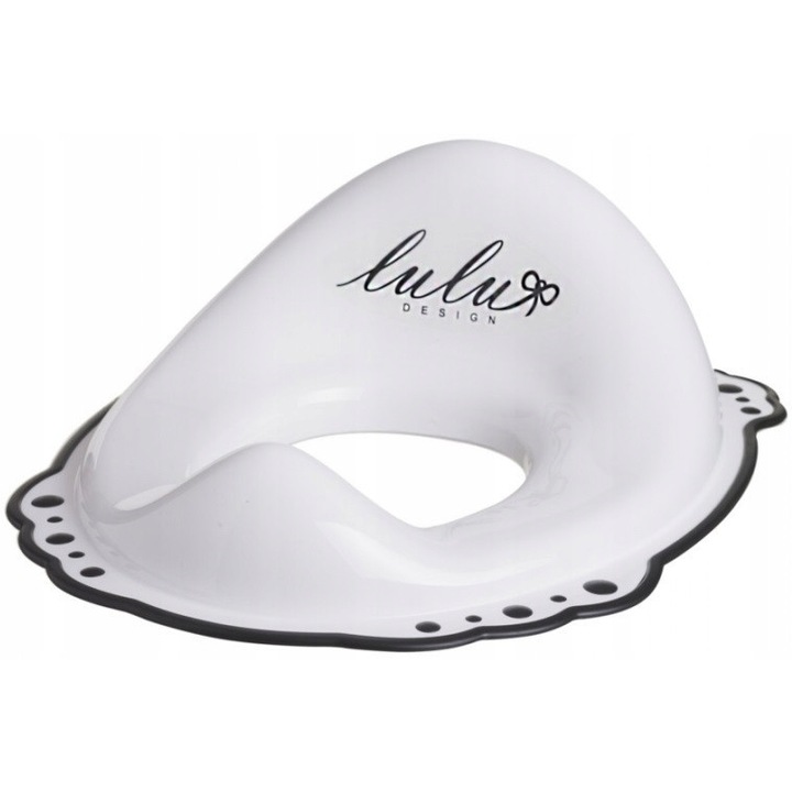 Protecție WC Maltex LULU Design, antialunecare, alb-negru, din cauciuc