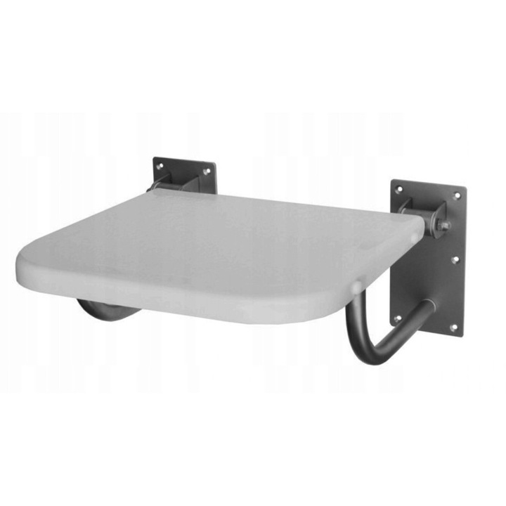 Scaun de Dus Pliabil Ergoplus, Inox, Antiderapant, 54.2x23.8cm