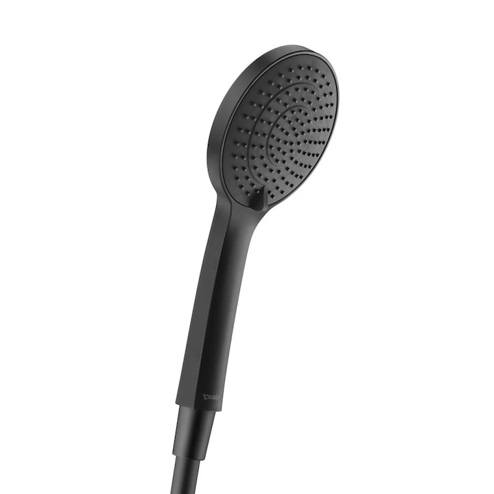 Para dus Duravit UV0650015046, 110 mm, 3 functii, Negru mat