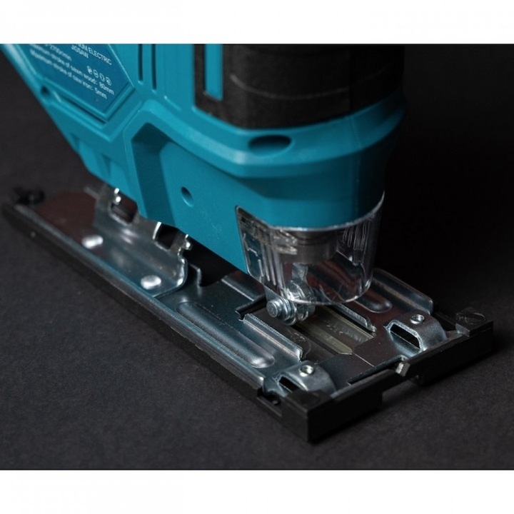 Fierastrau pendular German Meister, 2 acumulatori, 128V 6Ah, pentru lemn, 80 mm, albastru