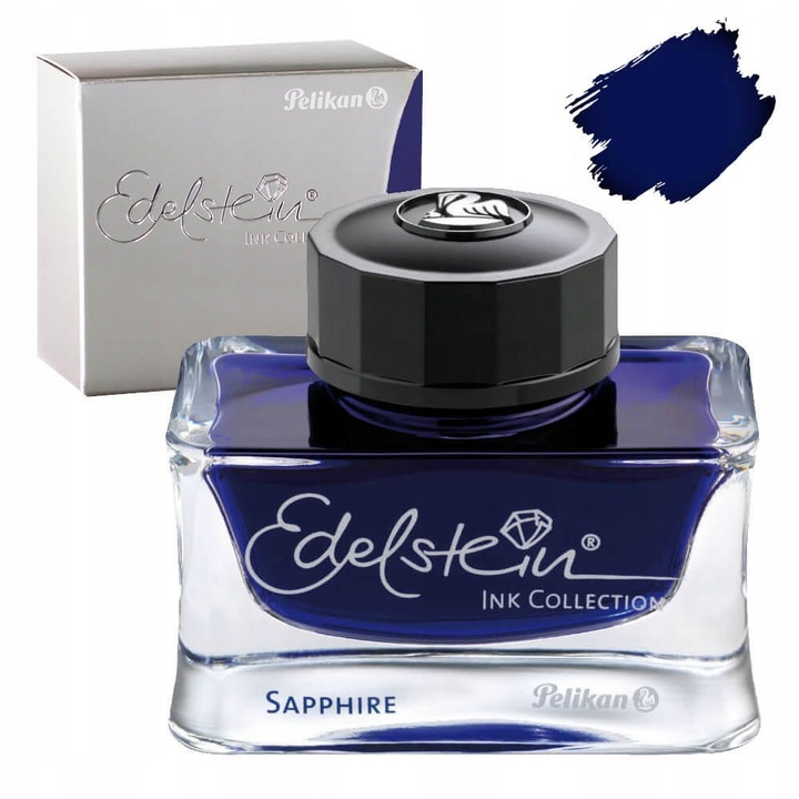 Atrament Edelstein Sapphire 50ml, albastru, scriere fina, 50ml