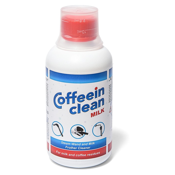 Solutie curatare circuit lapte Coffeein, 250ml, pentru espressoare, eliminare reziduuri, profesională