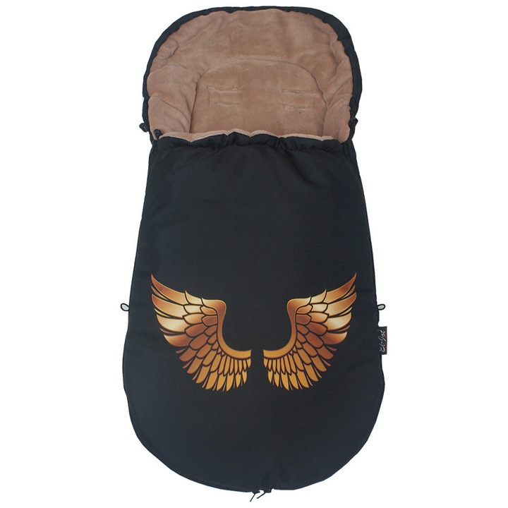 Sac de dormit XXL El-Jot WINGS, albastru, rezistent la apă și vânt, 115x50cm