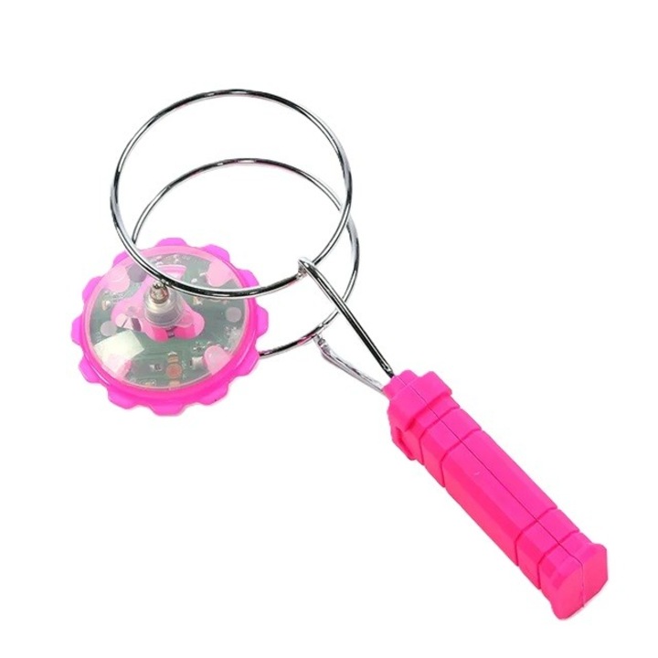 Интерактивна играчка, Flippy, Магнитен пумпал, с LED, 19.8 x 5 см, розов